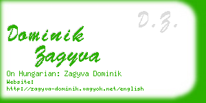 dominik zagyva business card